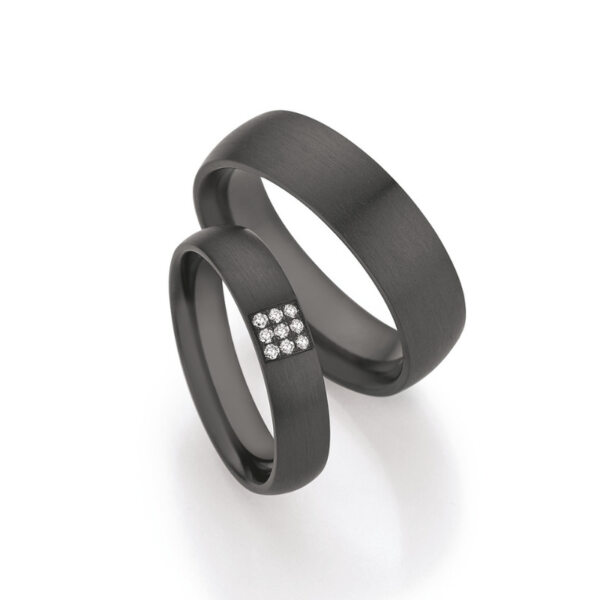 Black and Diamonds Ring