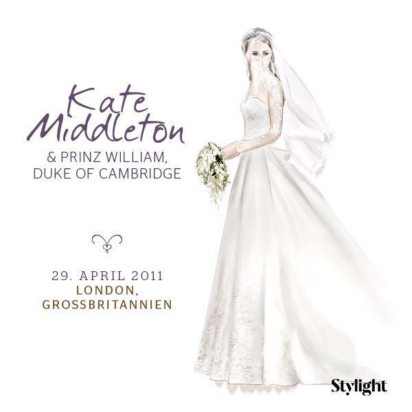 Kate Middleton in ihrem Brautkleid