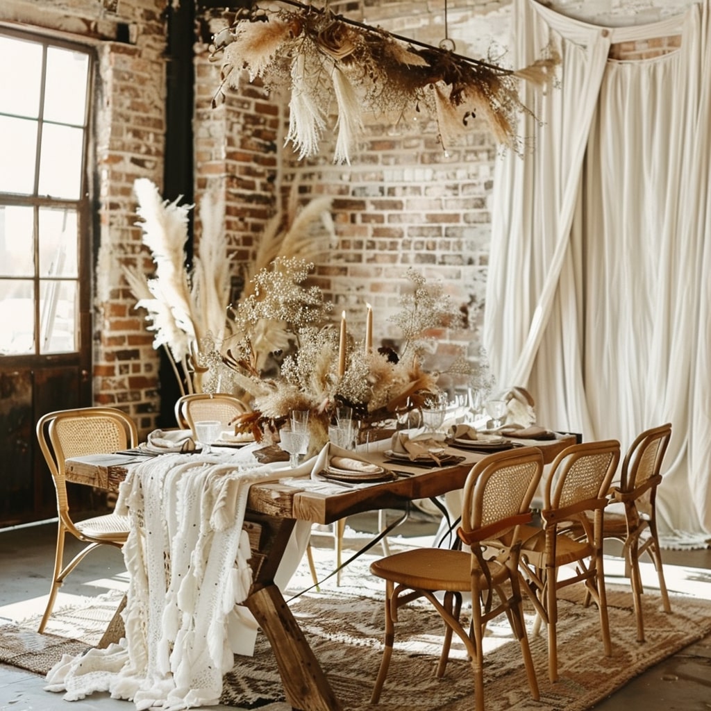 Hochzeitstafel Boho-Style