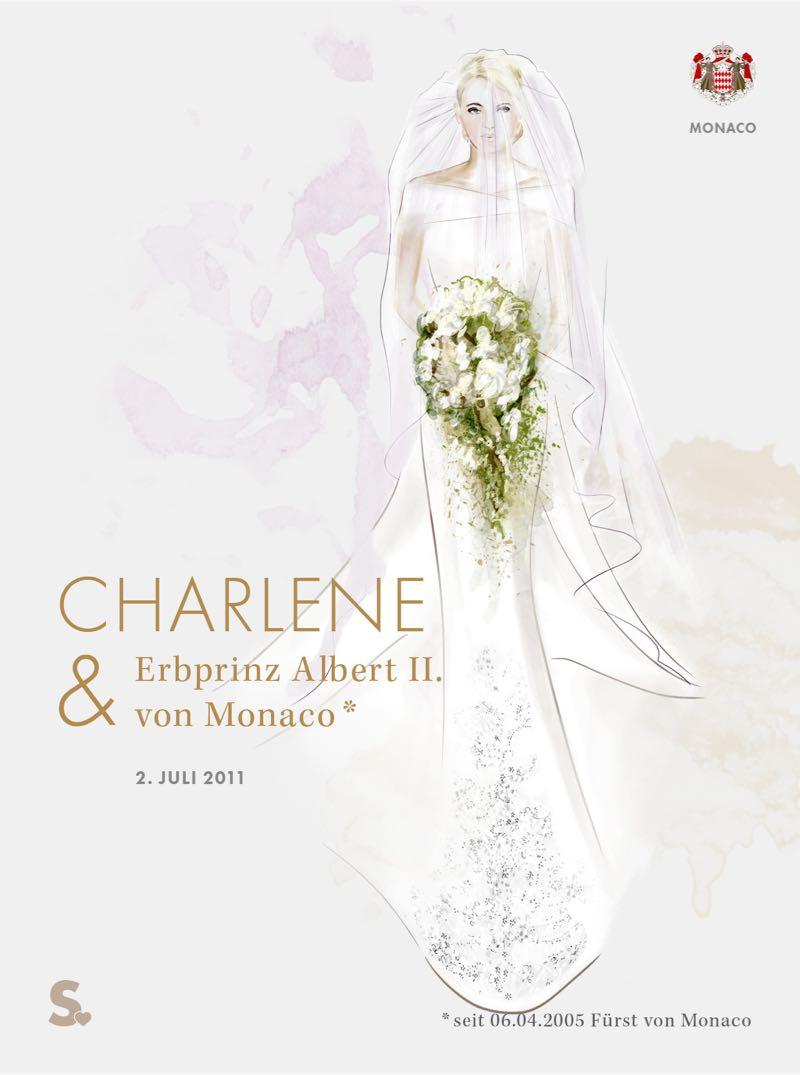 Charlene von Monaco in ihrem Brautkleid