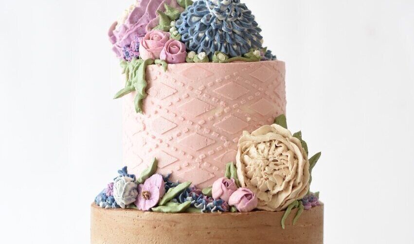 Hochzeitstorten zweistöckig in Pastellfarben