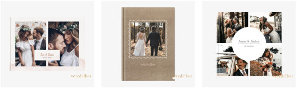 Galerie aus Hochzeitsfotos und Fotobüchern