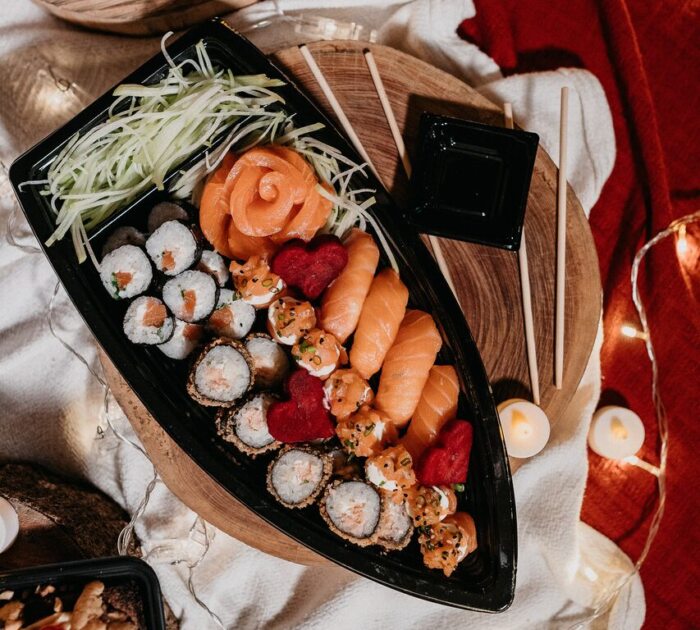 Hochzeit Catering: Sushi schön angerichtet