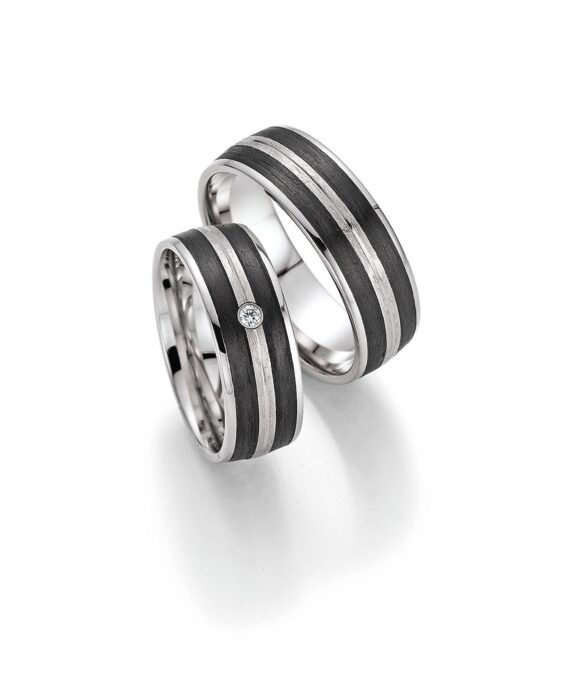Bayer – Trauringe Trauringpaar Carbon / Palladium