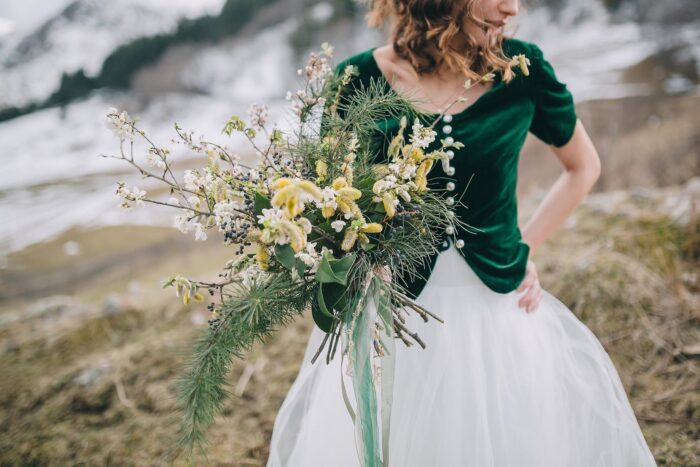 Brautstrauß mit Wildblumen