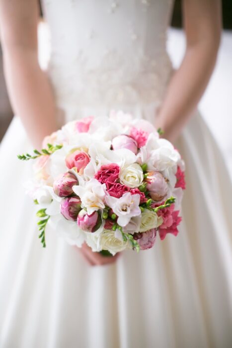 Brautstrauß in Rosa und Weiß