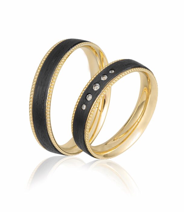 Breuning – Eheringe in Gelbgold und Carbon