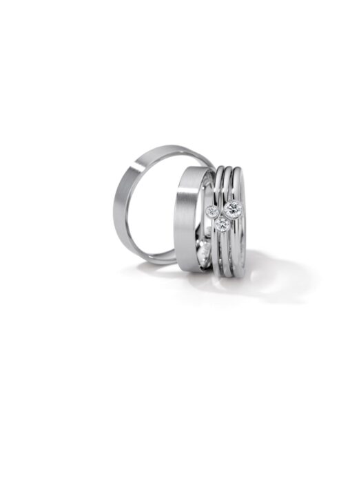 Henrich und Denzel Trauring und Verlobungsringe Falling in Love Platin