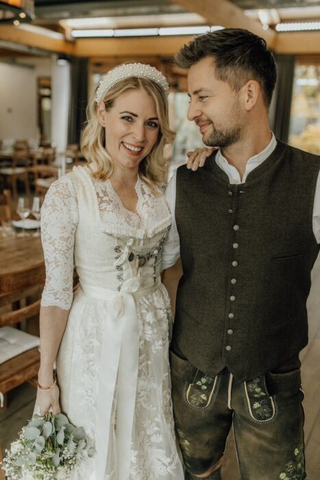 silk&pearls Dirndl in White