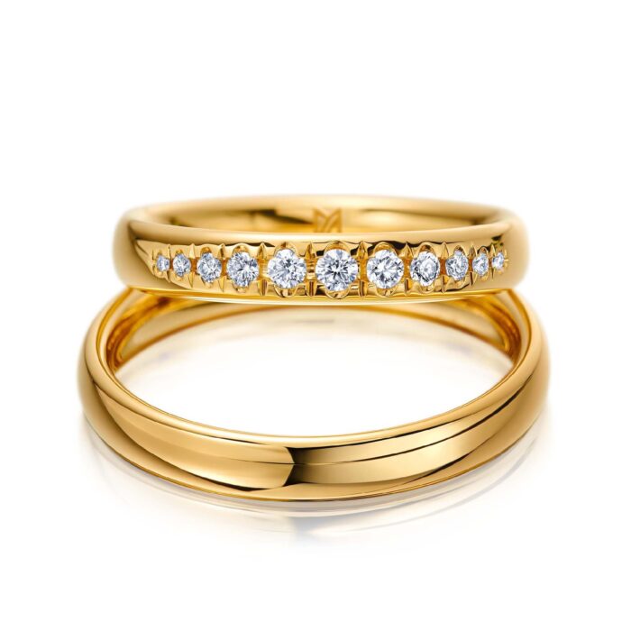 Meister – Eheringe in Gelbgold mit 11 Brillanten