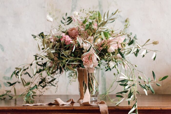 Blumenstrauß im Vintage-Stil