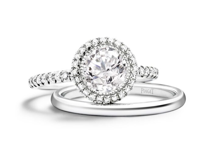 Piaget Trauring und Verlobungsring Platin