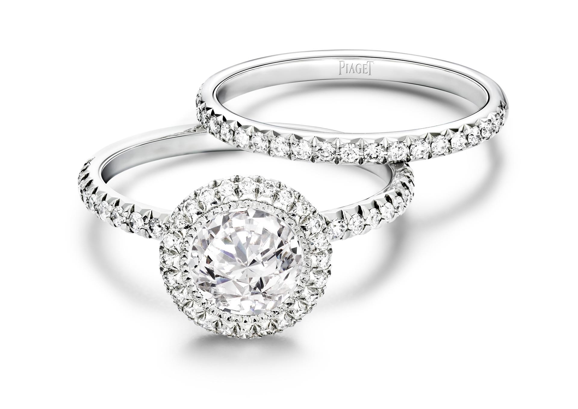 Piaget Trauring und Verlobungsring Platin