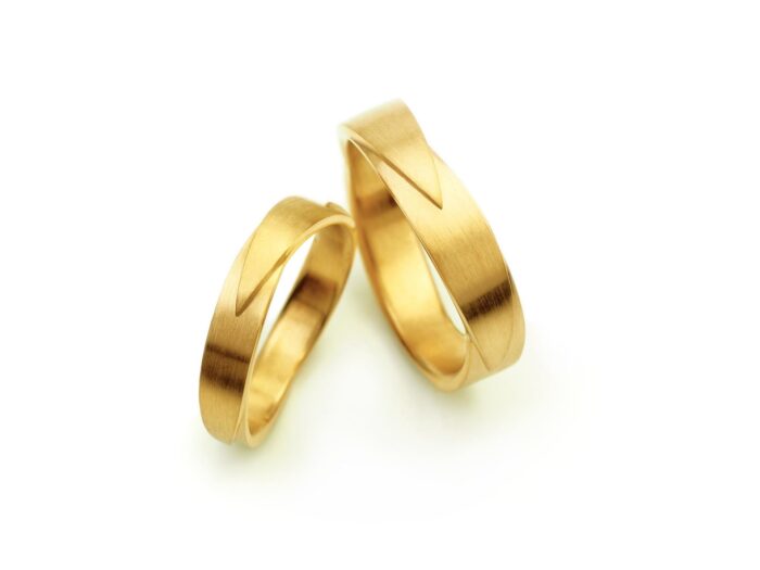 Vincent van Hees Trauringe Leaf Gelbgold
