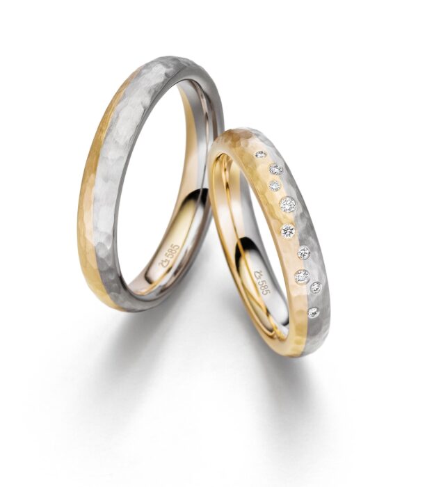 Wörner Trauringe bicolor Gelb- und Weißgold