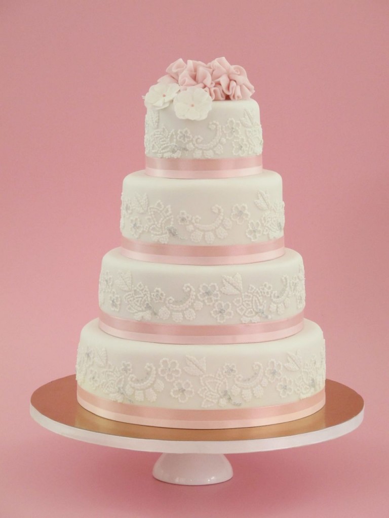 edle Hochzeitstorte