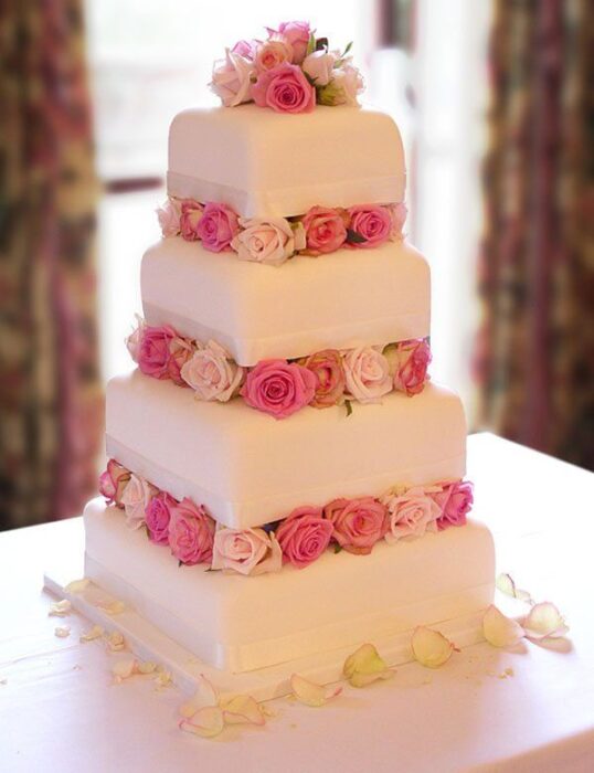edle Hochzeitstorte