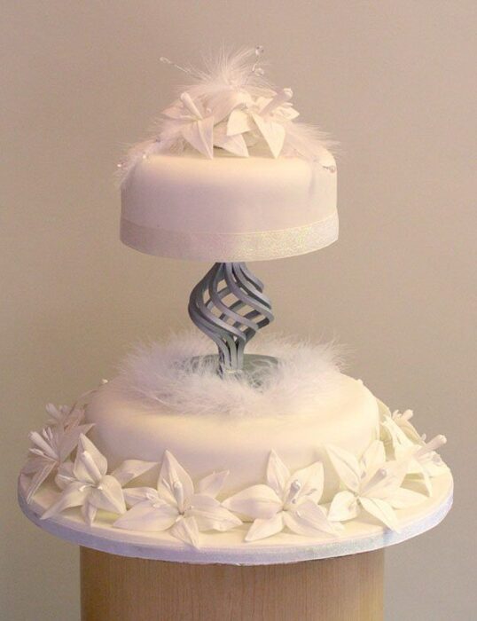 schlichte Hochzeitstorte