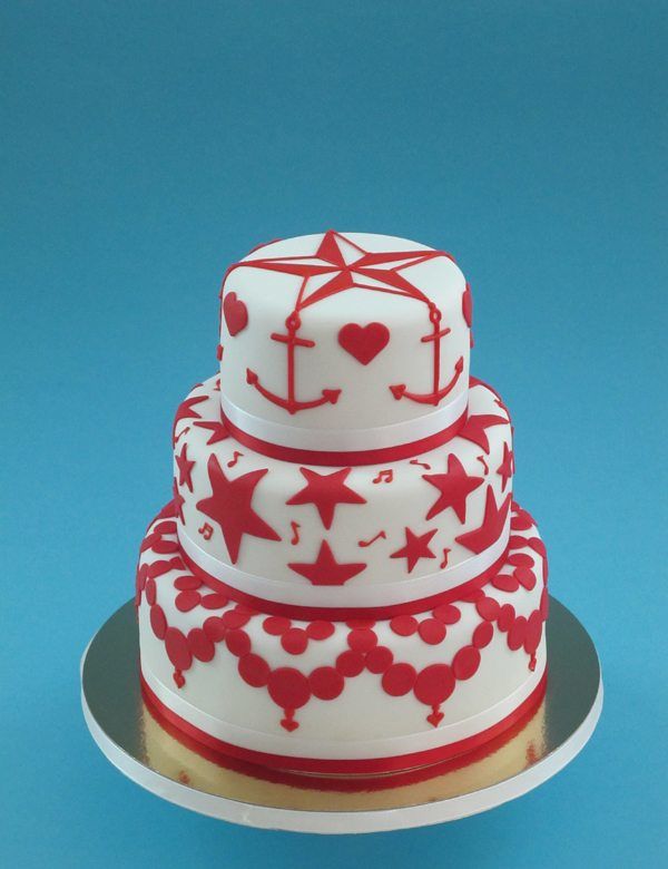 Hochzeitstorte in Pink und Weiß