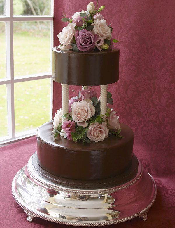 Hochzeitstorte aus Schokolade