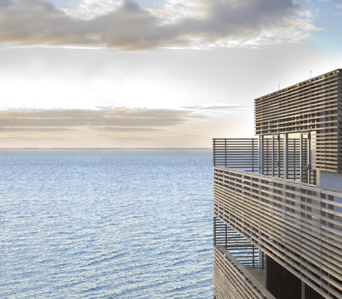 Hotel BUDERSAND mit Blick auf die Nordsee
